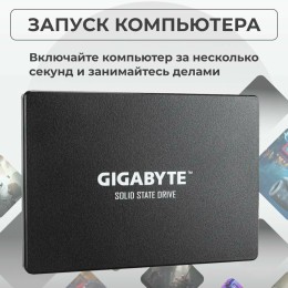 SSD накопитель Gigabyte 2.5" 256GB Client SSD GP-GSTFS31256GTND SATA 6Gb/s, 520/500, IOPS 80/85K, MTBF 2M, TLC, DRAM less, 100TBW, RTL {40}